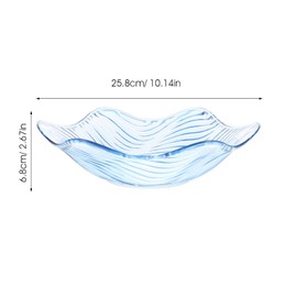 Luxshiny Plastic Serving Dish: Decorative Fruit Bowl Mixing Bowls Serving Tray with Wavy Rim for Small Cereal, Pasta, Salad, Candy and Snacks
