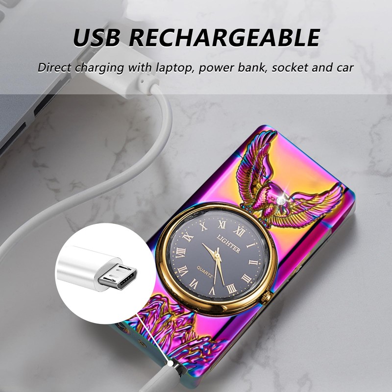 BABOBIU Electric Lighter Cool Lighter Windproof Eagle Lighter Flameless Candle