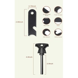 2 Pieces Flint Rods,Camping Outdoor Flint, Fire Starter, with Magnesium Flint Outdoor Camping Emergency Survival Tool