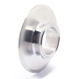 QMINOX 4 Inch × 2 Inch Sanitary Fitting End Cap Reducer Stainless Steel 304 Sanitary Concentric Reducer Tri Clamp Clover