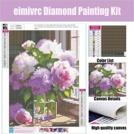Diamond Painting Kits for Adults Flower-Flower Diamond Art Kits for Adults,Full Drill Diamond Painting Kits for Home Wall Decor(12'x16 inch)
