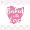 Baked with Love Pastel Cupcake Cases, 50mm Baking Cups, Multicoloured
