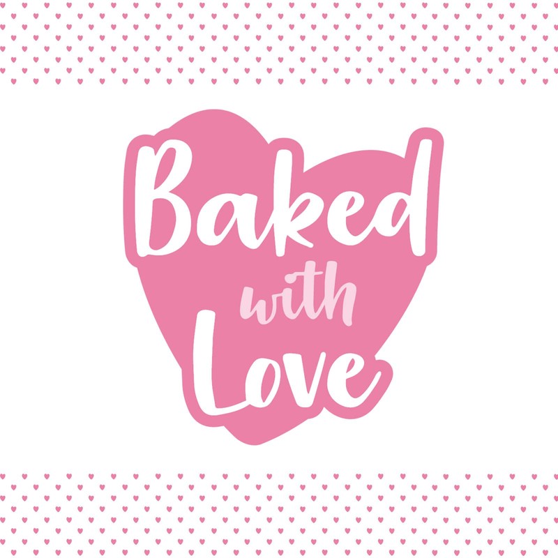 Baked with Love Pastel Cupcake Cases, 50mm Baking Cups, Multicoloured