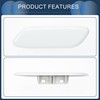 INFINAUTO Front Left Side Bumper Headlight Washer Nozzle Cover Cap