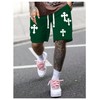 VIPWOLF - Pantalones cortos con estampado de cruz para hombre,