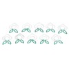 100 Pcs Shaped Paper Clips 2 Color Metal Material Light
