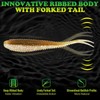 LUCKYFISHING Soft Plastic Baits Forked Tail Fishing Soft Bait for