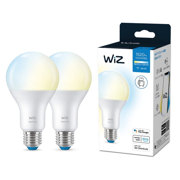 WiZ Smart Light Bulb E26 [Wi-Fi Sensing Function] 1520 lm 100W LED Light Bulb Color Daylight White Smart Light LED Light Alexa Smart Home Dimming Wide Light Distribution Indirect Lighting Compatible