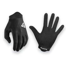 Roaming Cycling Gloves Bike Gloves for Men/Women-[3D Air Lightweight] MTB Gloves (Black, M (Around a Palm: 8"))