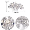 EVER FAITH Silver-Tone Austrian Crystal Cream Simulated Pearl Graceful Redbud