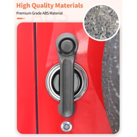 Summleaf Door Handles Bowl Cover Trim Compatible with Jeep Wrangler JK JKU 2007 2008 2009 2010 2011 2012 2013 2014 2015 2016 2017 2018 Recess Guard Decor Protect Exterior Accessories(Chrome)