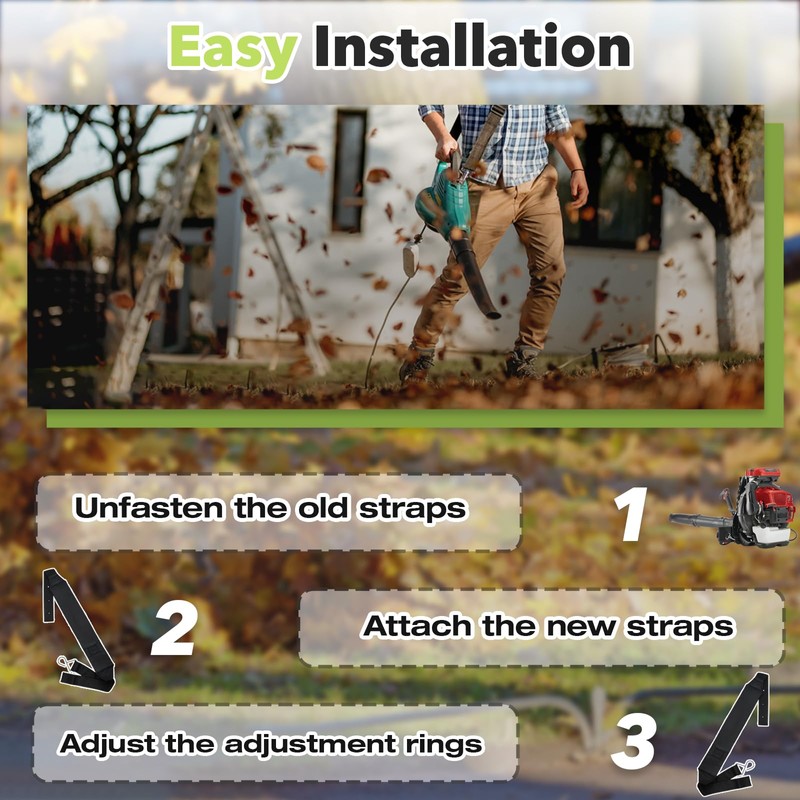 2 Pcs 511758401 Backpack Blower Straps, Adjustable Backpack Blower Shoulder