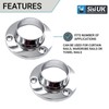 Round 25mm Wardrobe Rail Locking End Socket Suit Chrome Wardrobe