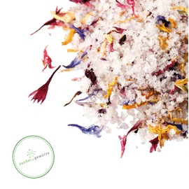 Zauber der Gewürze Flower salt, colourful flower salt mix of fleur de sel and colourful flowers as finishing salt, 75 g