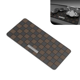 Opuweiy Car Anti-Slip Pad, Multifunctional Dash Mat, Central Control Instrument Table Mobile Phone Fixing Glue Pad, 11.8” x 5.9“ Universal Car Interior Accessories (Brown)