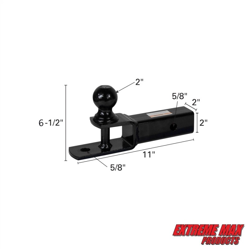 Extreme Max 5001.1383 3-in-1 ATV Ball Mount with 2" Ball