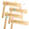 Pack of 4 Wooden Ratchet Noise Maker, Wooden Ratchet Noiser,