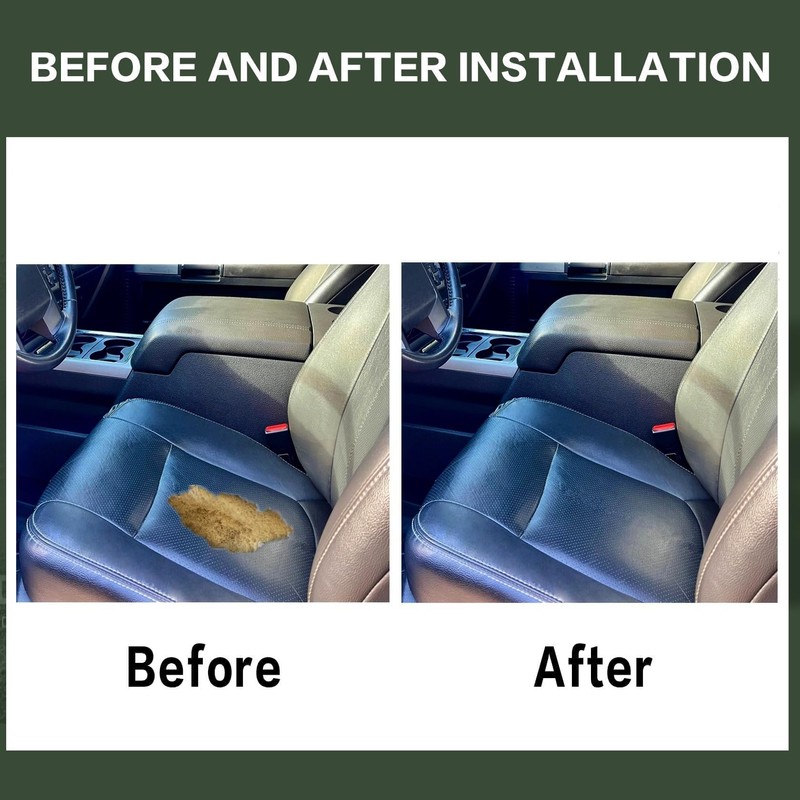 FZJDSD Black Passenger Side Bottom Microfiber Leather Replacement Seat Cover