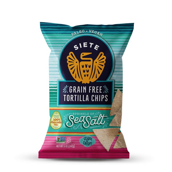 Siete Sea Salt Grain Free Tortilla Chips, 5 oz bags (1 PACK)