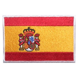 Spain Flag Logo Patch Embroidered Applique Spain Country Flag Patch Iron On Patch Sew On Patch Emblem
