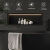 Neohomee 30x12 Matte Black Wall Niche with Non-dimmable LED Light