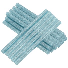 PATIKIL 4x0.27 Inch Glitter Hot Glue Sticks, 38 Pcs Hot Glue Gun Sticks Mini Hot Melt Adhesive Glue Stick for DIY Art Craft Repairs Festival Decoration, Lake Blue