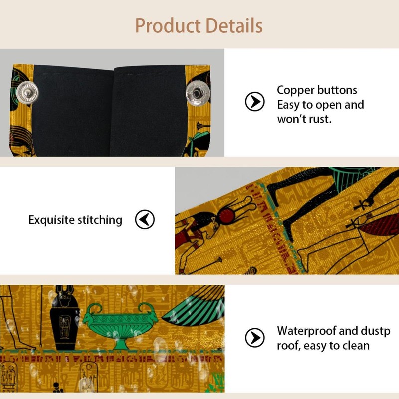 2 Pack Tissue Box Cover Holder, Ancient Egyptian Deities Rectangle