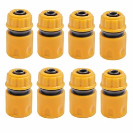 JZK 8 PCS 1/2" inch Garden Hose end Connector Adapter, Plastic Garden Hose Quick Connect Fittings