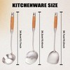 FJNATINH Wok Utensils for Carbon Steel, Stainless Steel Wok Spatula