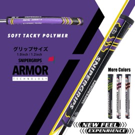 Putter Grip, Golf Grip, Sniper Thick, Easy to Feel the Grip Surface and Hit Straight (1.2, Black x Purple)