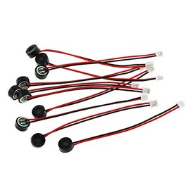 E-outstanding MIC Electret Micrófono condensador 10 unidades 6027 remoto remoto de alta sensibilidad micrófono de reconocimiento de voz inteligente con 2 cables y terminal 1.25