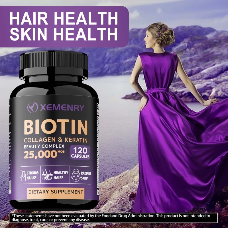 Biotin Collagen & Keratin 25,000mcg - Hair, Skin, Nails, Bone