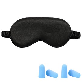 Sleep Mask, Light Blocking Eye Mask, Night Mask, Skin-friendly, Odourless, Sleeping Mask with Ear Plugs for Men, Women