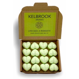 Wax Melts - Lime Basil & Mandarin | 16 Pack | Strong Scented | Made in The UK | Plastic Free | Vegan