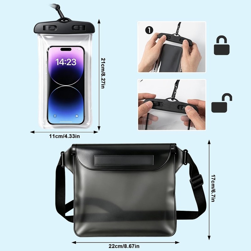 Bolsa impermeable para playa 4 piezas – START MAKERS YR26428