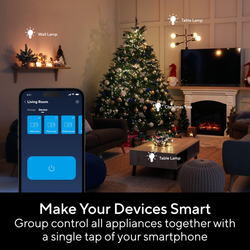 UTEC Smart Plug, Wi-Fi Mesh Outlet, 15A Ultra Efficient Smart