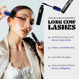SARELLY, Mscara de Pestaas Long Cow Lashes, Waterproof, Nutre y Acondiciona, Sarelly Creativo Lab, Clean Beauty                                       
