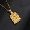 CyxenNova Men's Necklace Men's Gold, Letter Chain A-Z, Byzantine Chain