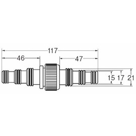 SANEI L25 Water Sprinkler Parts Dual Purpose Coupling Hose Connection Detachable Compatible Hose Inner Diameter 0.5 - 0.7 inches (12 - 18 mm)
