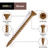 Deck Plus Deck Plus Wood Screws, Brown Exterior Screws, 2"