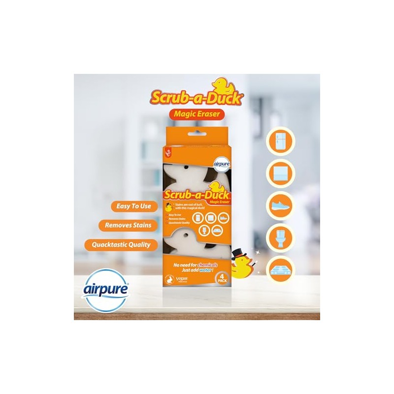 airpure Scrub-a-Duck Magic Eraser | Easy to Use | Removes