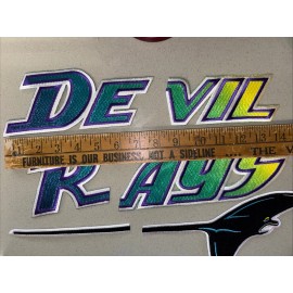 AWESOME SIX PIECE TAMPA BAY DEVIL RAYS JERSEY IRON ON PATCH BRAND NEW