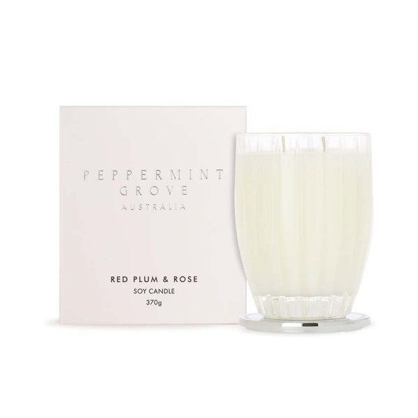 Peppermint Grove-Red Plum & Rose Soy Candle 350g