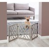 Indoor/Outdoor Solid Wood Crisscross Freestanding Foldable Adjustable 3-Section Pet Gate