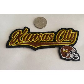 Kansas City Chiefs vintage embroidered iron  on  patch Approx 5”x 2” Beautiful!!