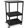 LUXOR LE54-B 54"H AV Cart - Three Shelves