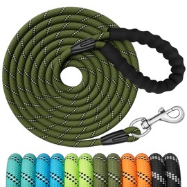 X XBEN X XBEN Training Leads for Dogs, 3M 5M 10M 15M 20M 25M 30M Strong Rope Long line Dog Lead Leash with Soft Padded Handle and Heavy Duty Hook, Reflective Recall Training Leads for Large Medium Small Dog
