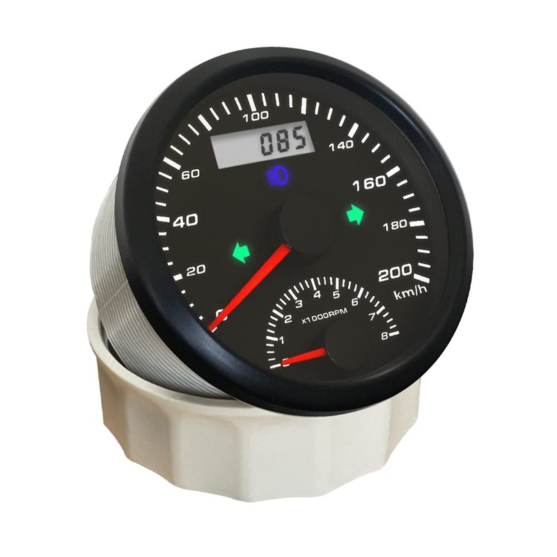 ELING 85mm 2in1 GPS Speedometer with Tachometer 0-200KM/H 8000RPM with