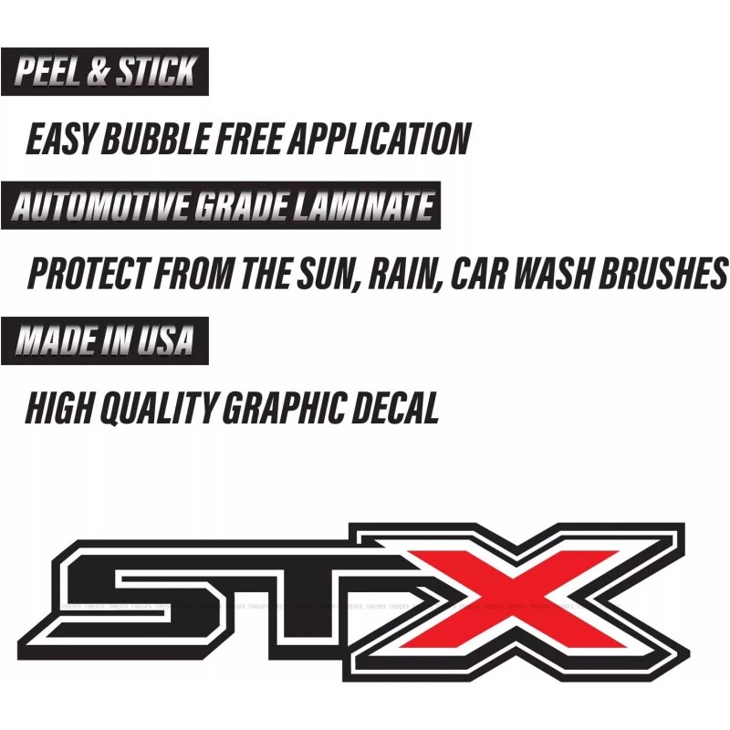 LIGHTCOR STX Decals Stickers for Truck Compatible F150 (2015 -
