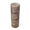 Elements 4.53x4.53x13.98 Inch Textured Ceramic Cylinder Vase, Black and White